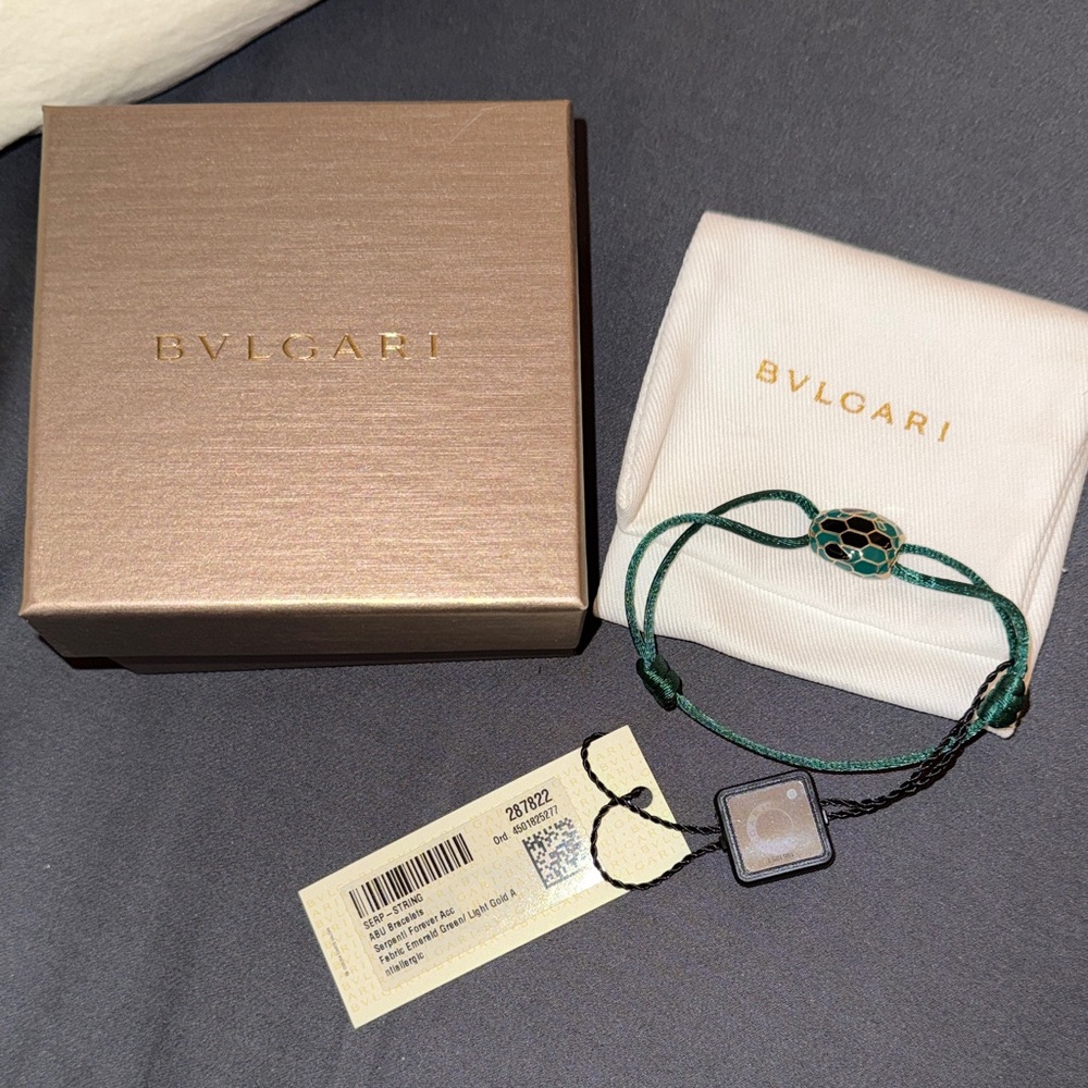 Bulgari Green and Gold Bracelet